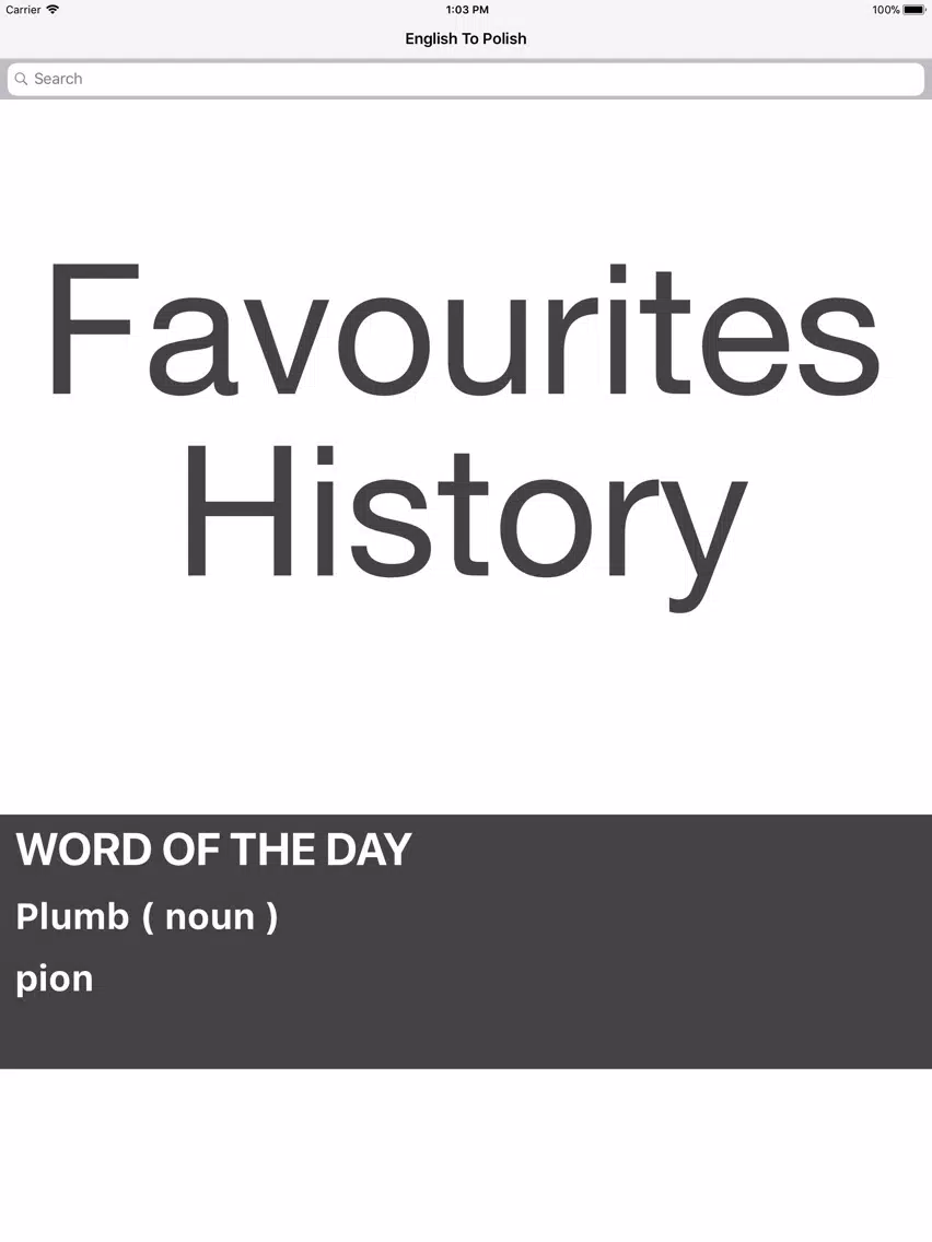 English To Polish Dictionary iPad Screenshots