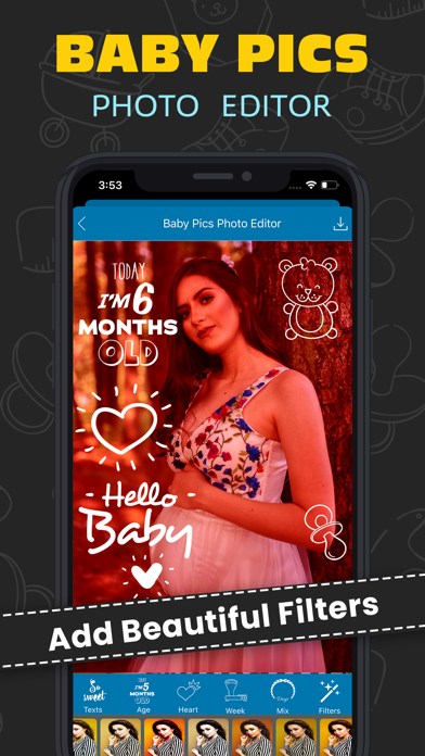ภาพหน้าจอของ Baby Story Pics Photo Editor