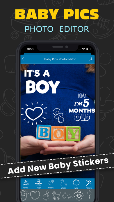 ภาพหน้าจอของ Baby Story Pics Photo Editor