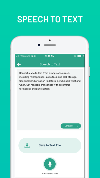 Capturas de tela do Text To Speech : Voice Memo