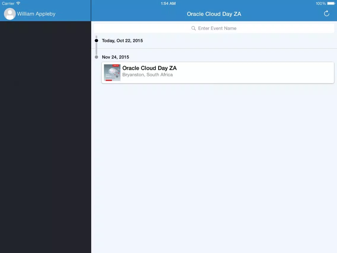 Oracle Cloud Day ZA iPad Screenshots