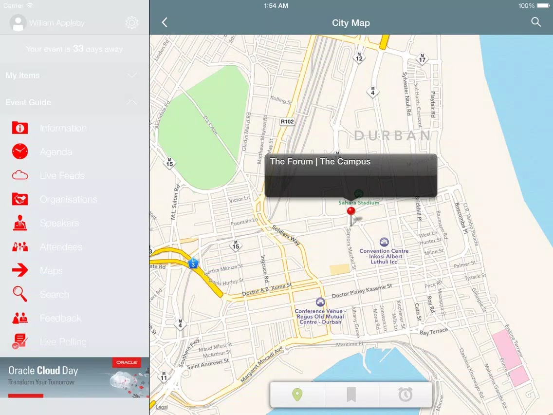 Oracle Cloud Day ZA iPad Screenshots
