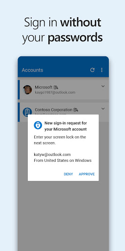 Microsoft Authenticator Screenshots