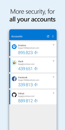 Microsoft Authenticator Screenshots