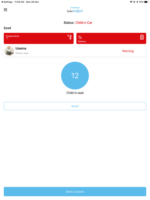 Tangkapan layar Child Minder Safer Child App iPad