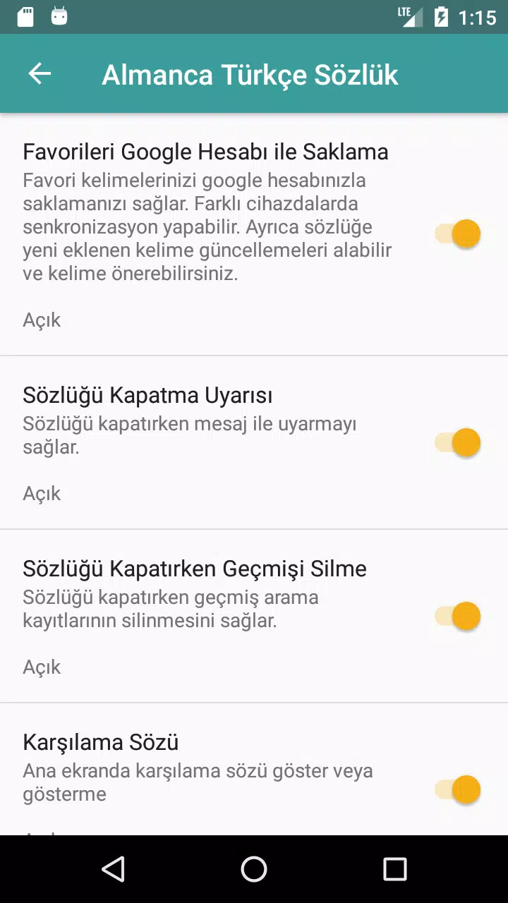 Turkish German Dictionary Screenshots