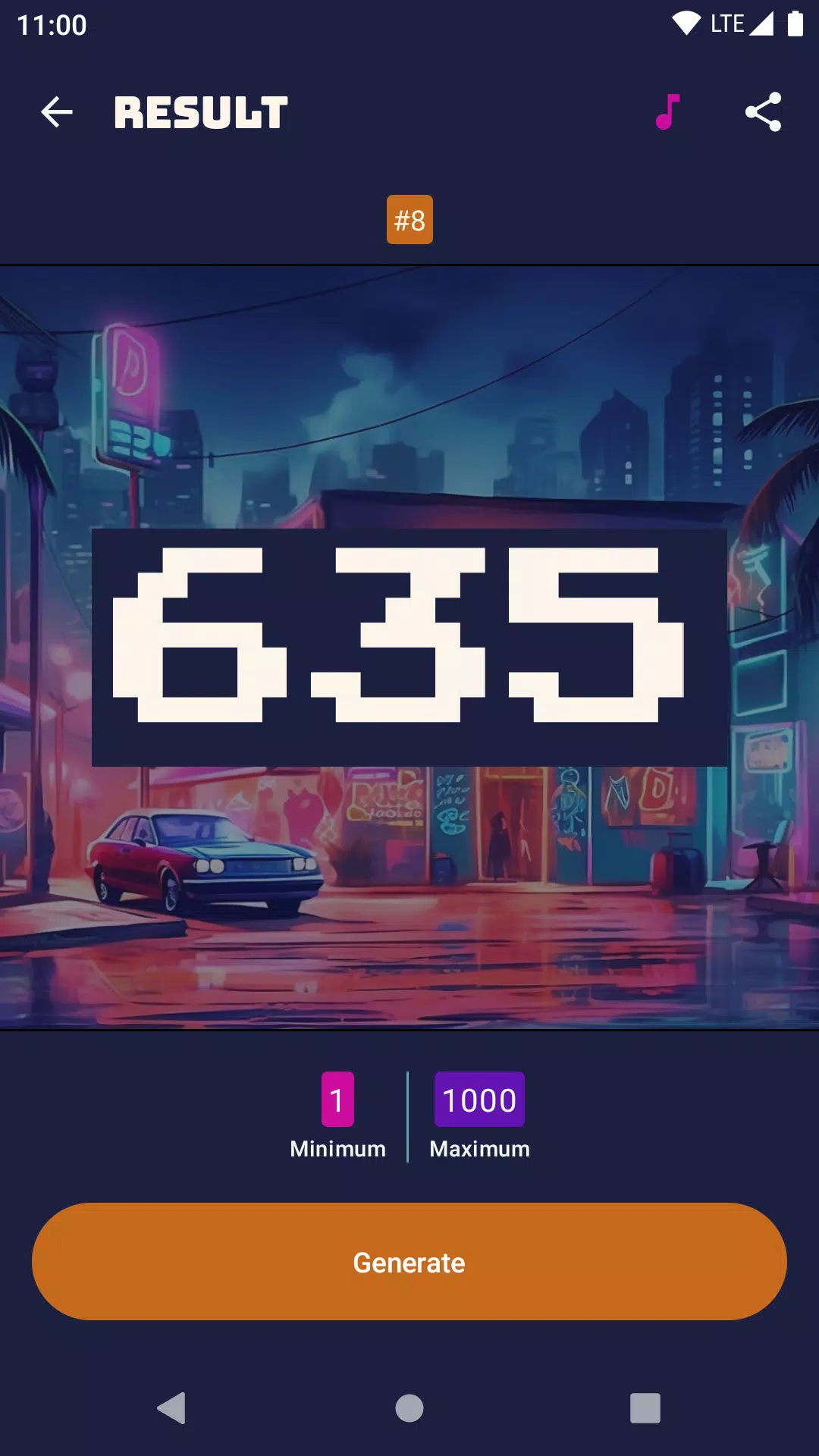 90's Random Number Generator Screenshots