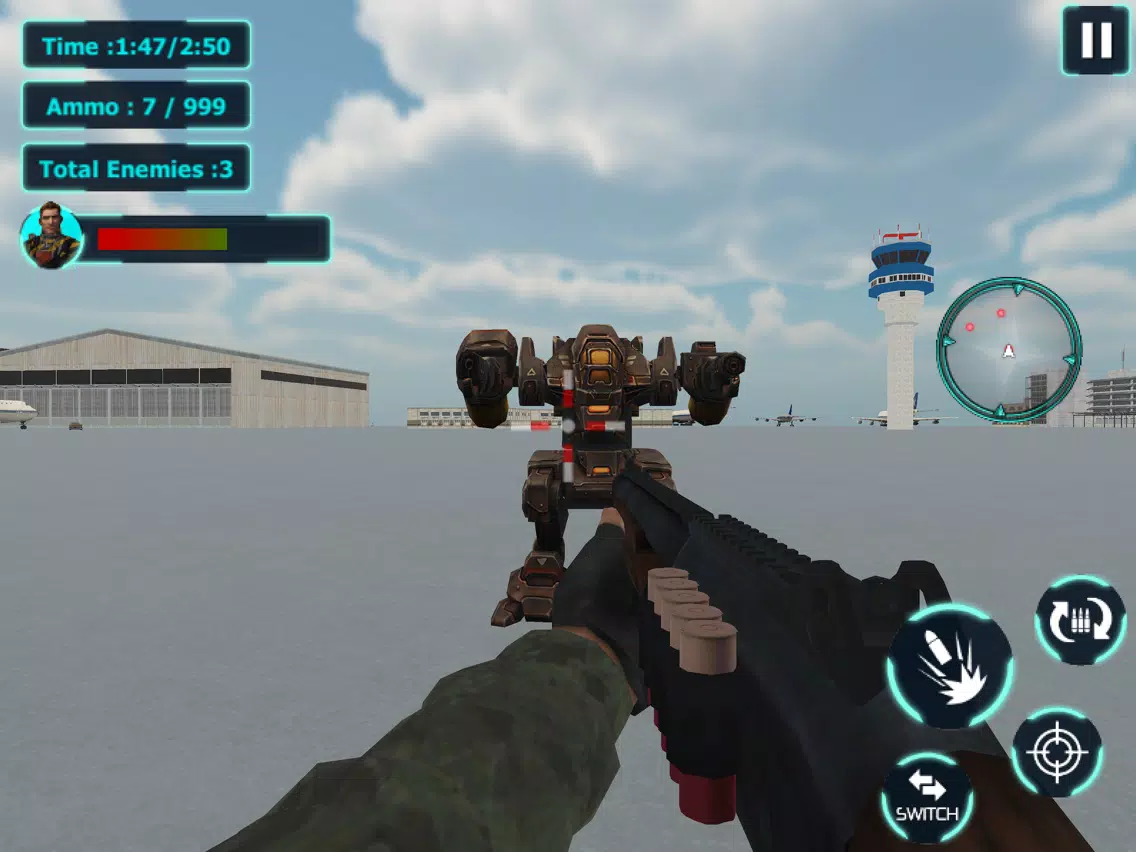 ภาพหน้าจอของ Futuristic Robot Shooting Battle 18 iPad 
