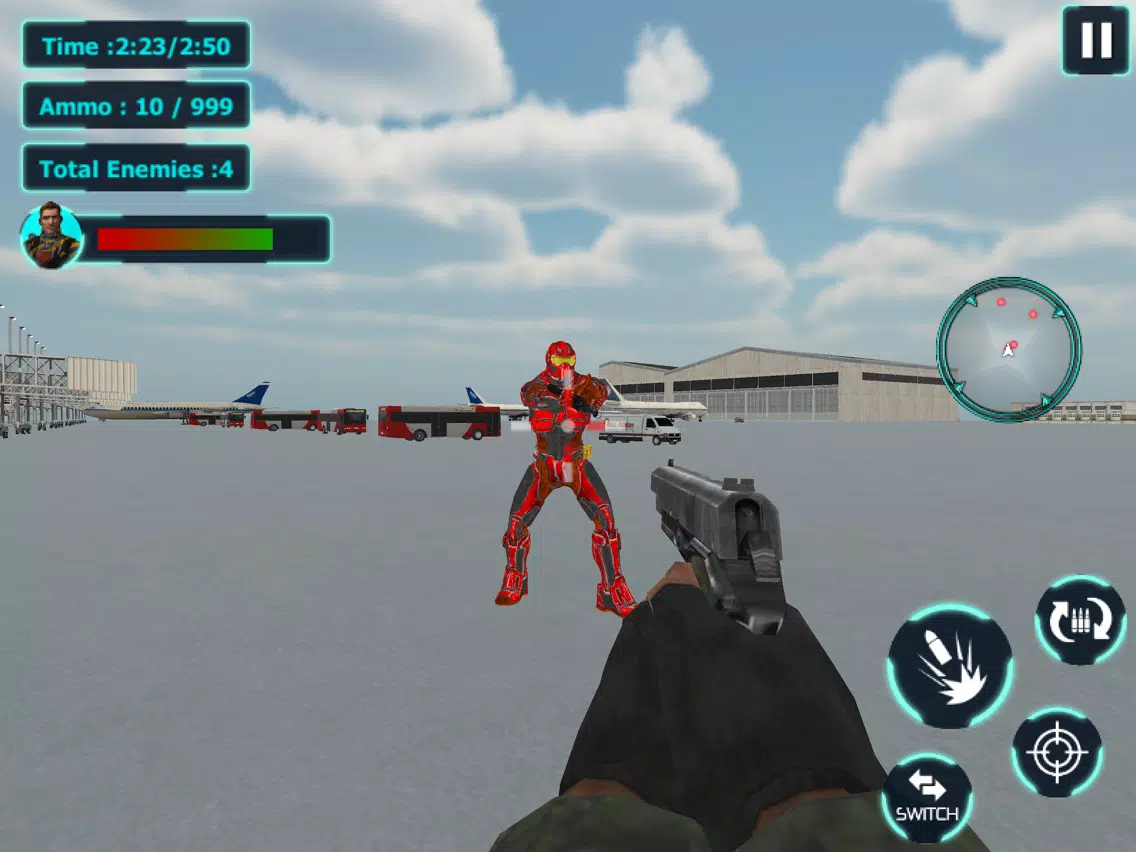 ภาพหน้าจอของ Futuristic Robot Shooting Battle 18 iPad 