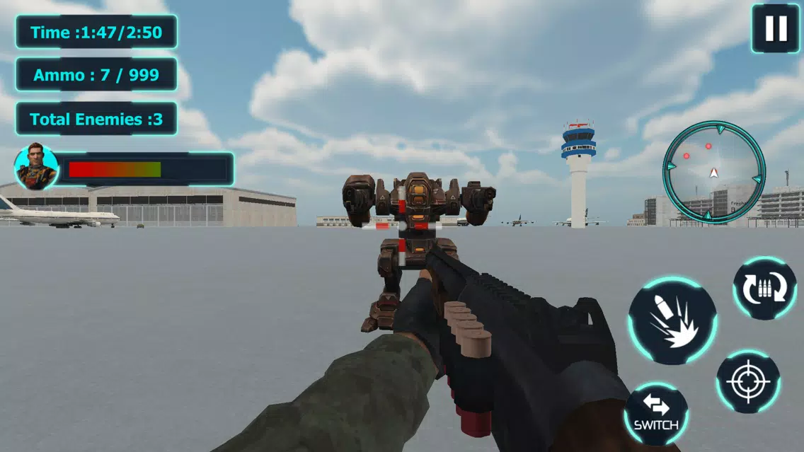 ภาพหน้าจอของ Futuristic Robot Shooting Battle 18