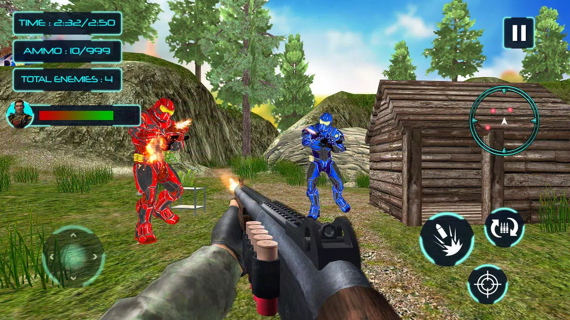 ภาพหน้าจอของ Futuristic Robot Shooting Battle 18