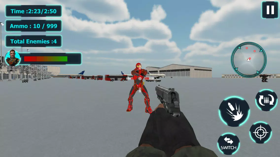 ภาพหน้าจอของ Futuristic Robot Shooting Battle 18