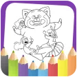 Turning Red coloring book game