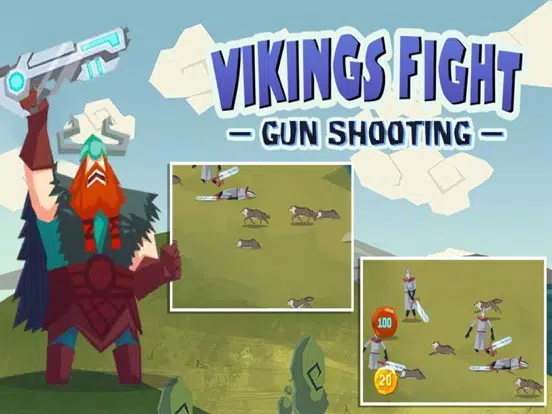 Vikings Fight:Gun Shooting iPad  سکرین شاٹس