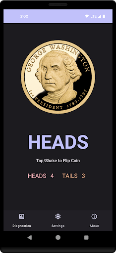 Simple Coin Flip Screenshots