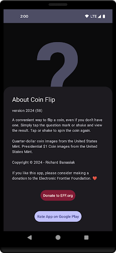 Simple Coin Flip Screenshots
