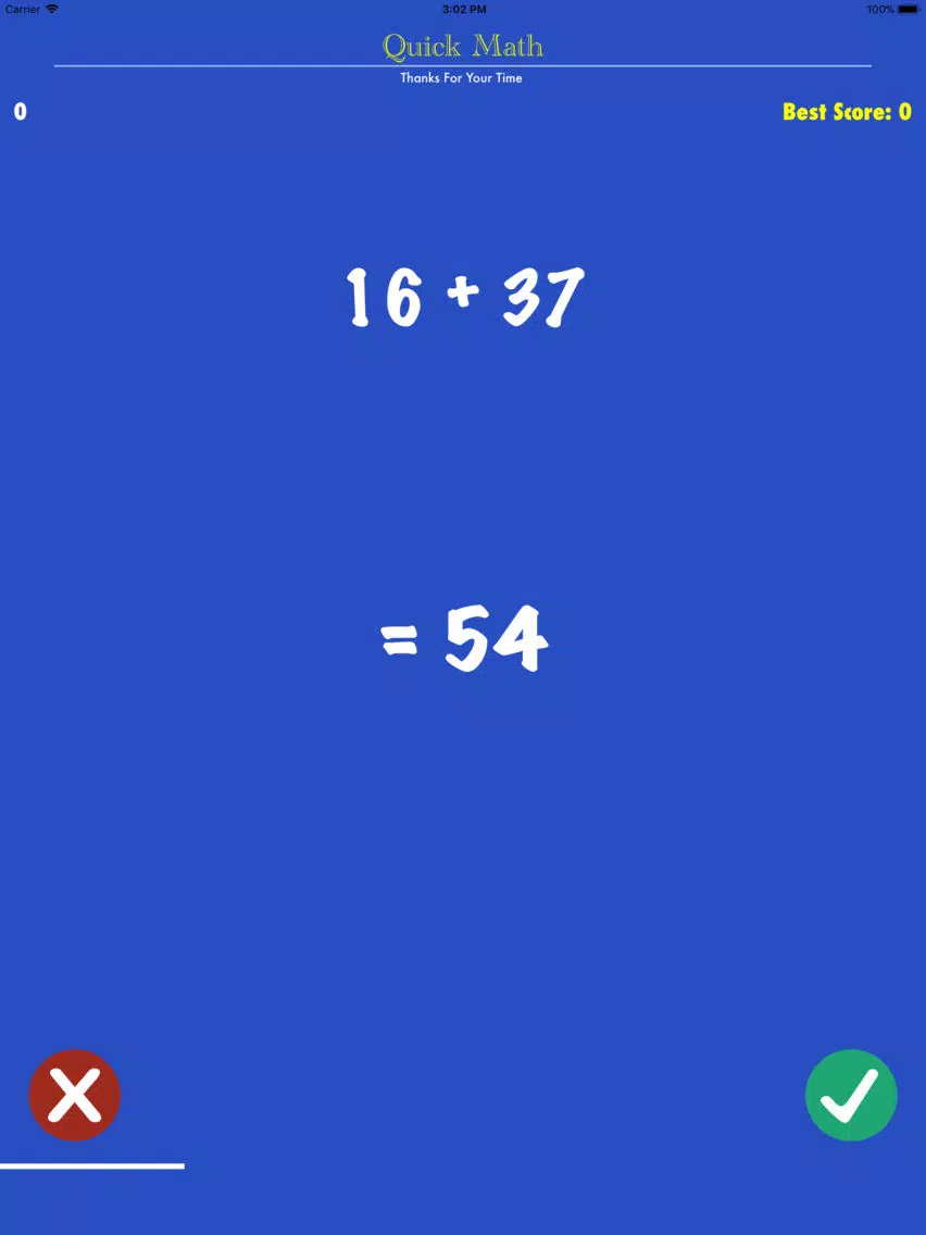 Quick Math 2018 iPad Screenshots