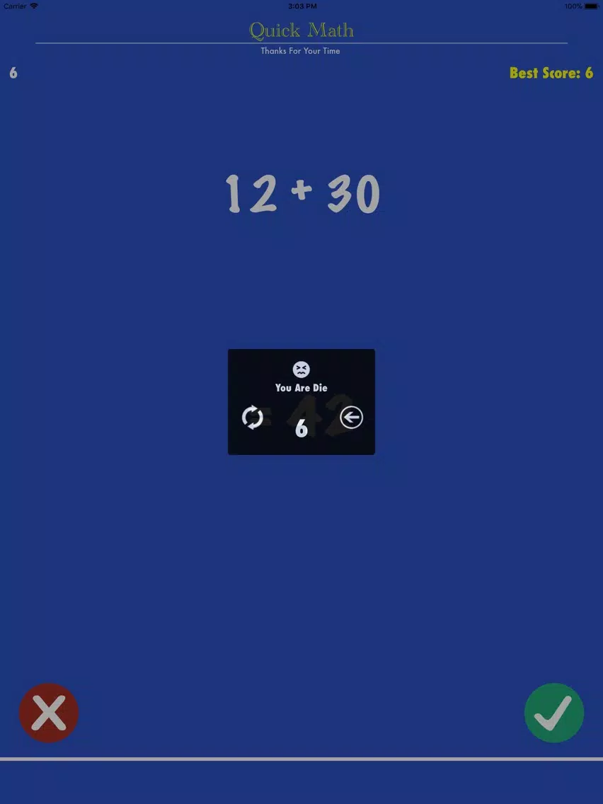 Quick Math 2018 iPad Screenshots