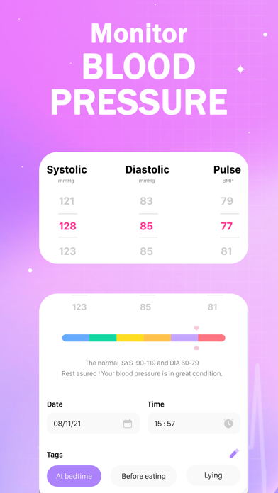 Blood Pressure Tracker BX Screenshots