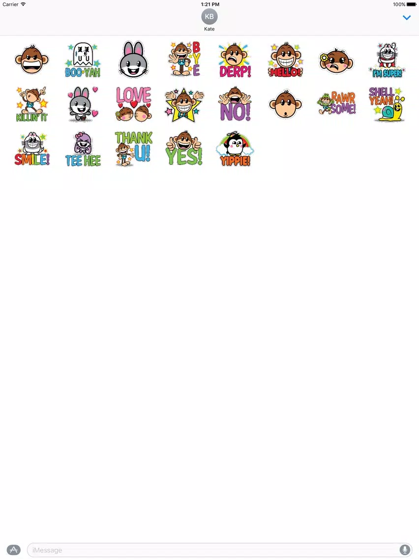 Yippie Yeah Yeah Stickers iPad スクリーンショット