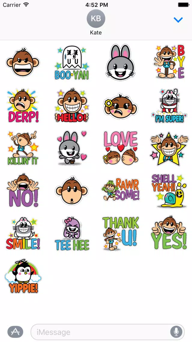 Yippie Yeah Yeah Stickers スクリーンショット