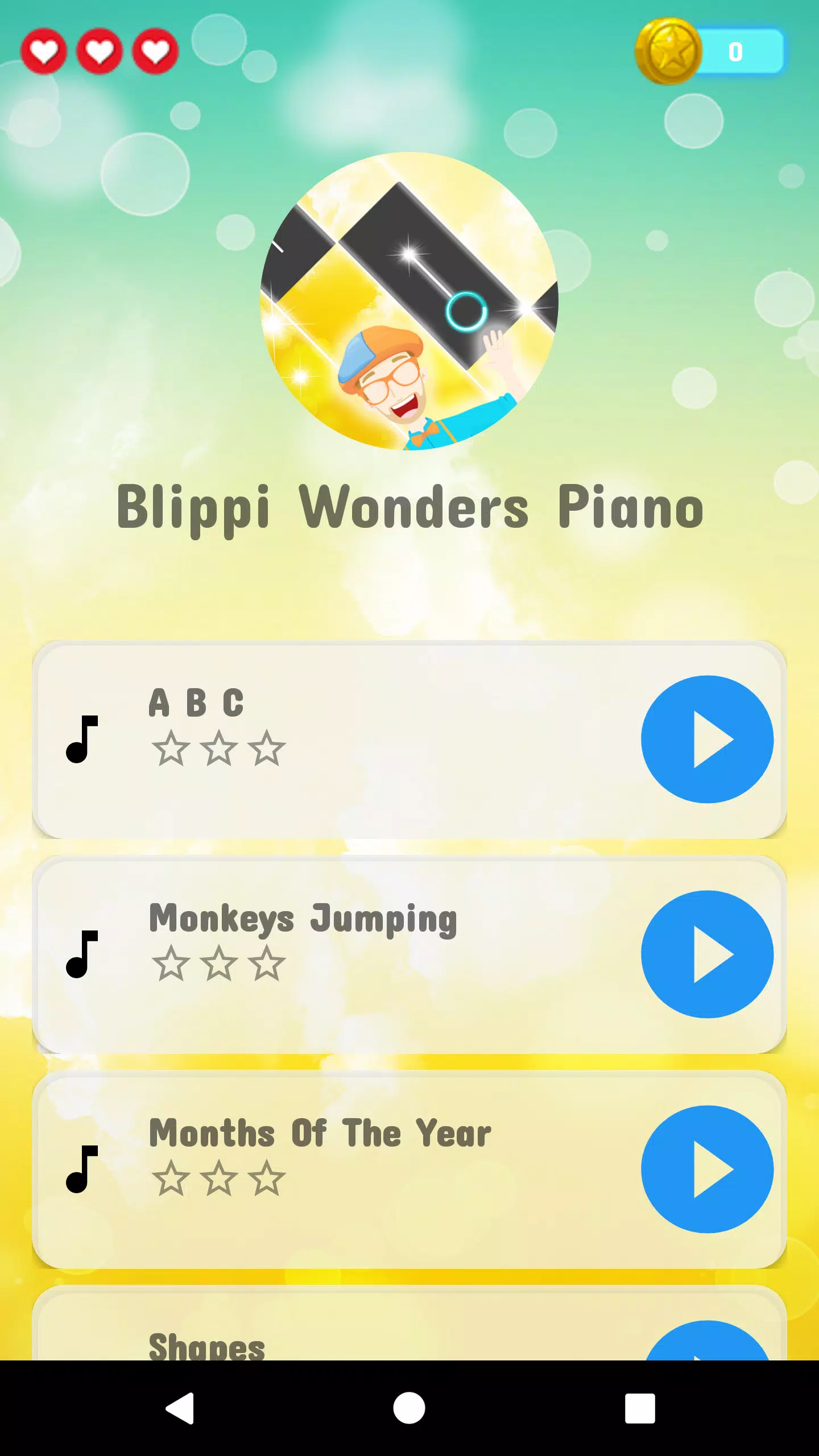 Blippi Wonders Piano Tiles应用截图