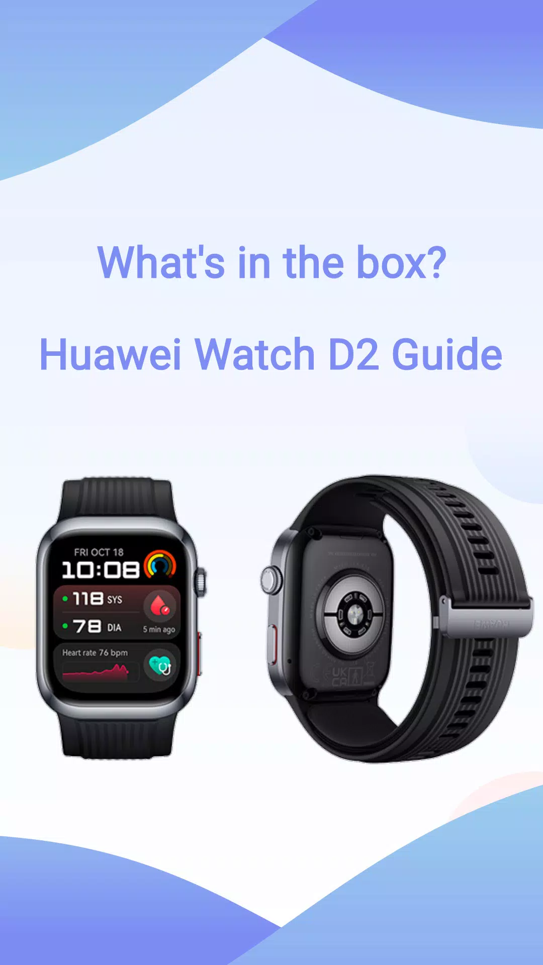 Huawei Watch D2 Guide Screenshots