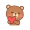 Cute Bear Stickers - WASticker