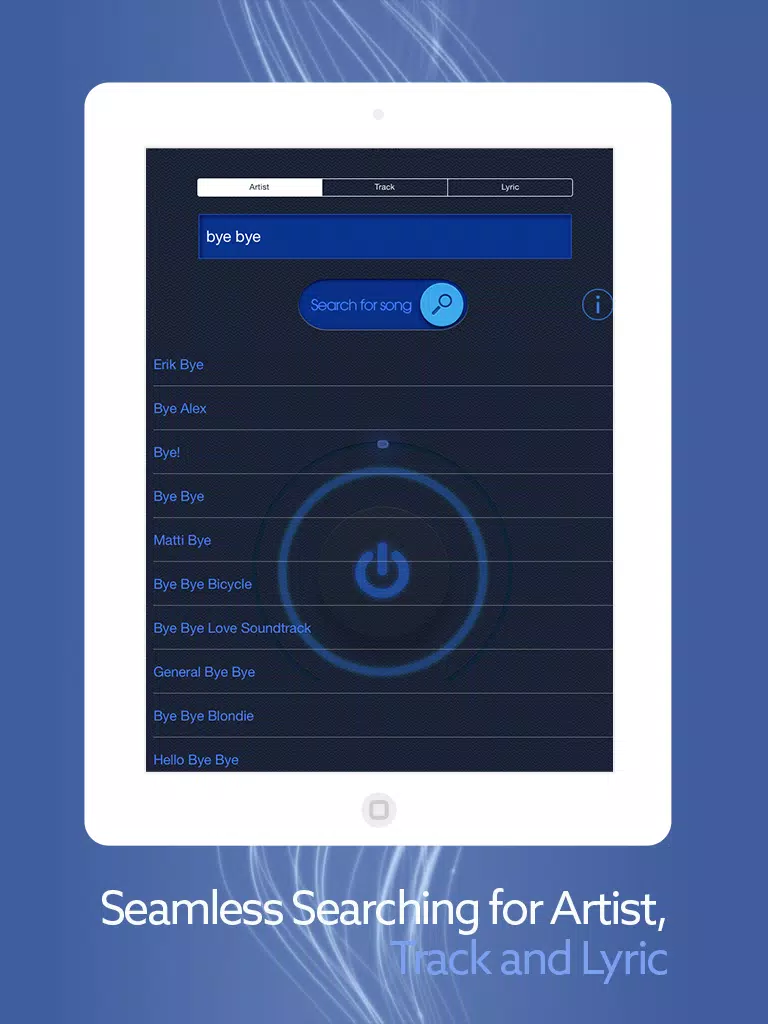 Quick SpotSearch Music, Song and Lyric for Spotify iPad Screenshots