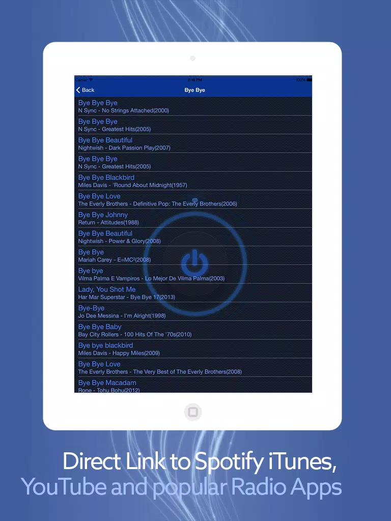 Quick SpotSearch Music, Song and Lyric for Spotify iPad Screenshots