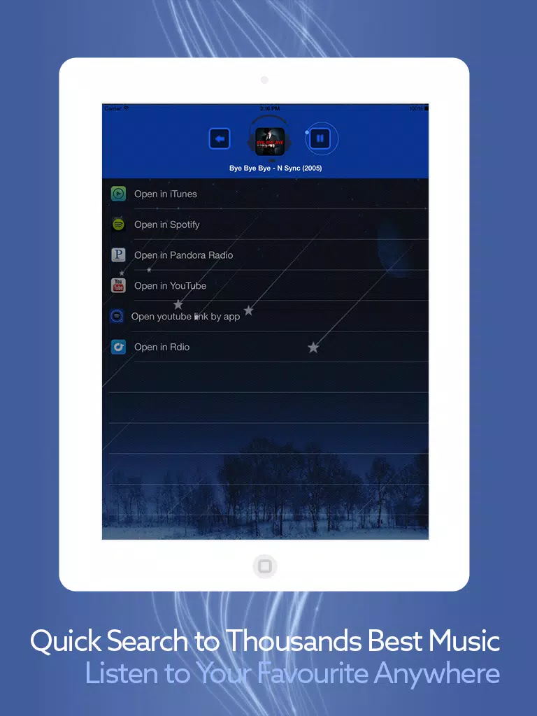 Quick SpotSearch Music, Song and Lyric for Spotify iPad Screenshots