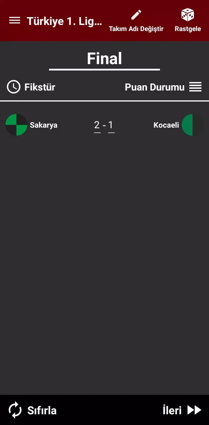 Türkiye 1.Lig Simülasyon 23/24 Screenshots