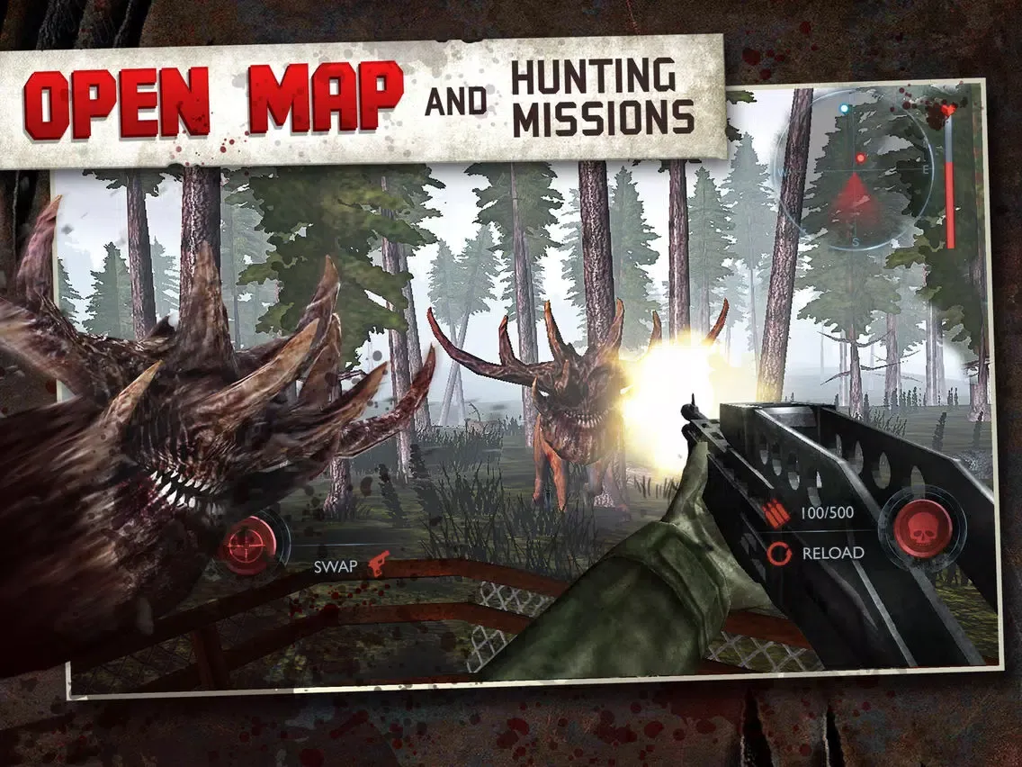 Dead Forest Zombie Deer Hunter iPad Screenshots