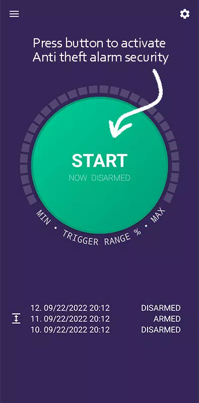 Anti theft mobile alarm Screenshots