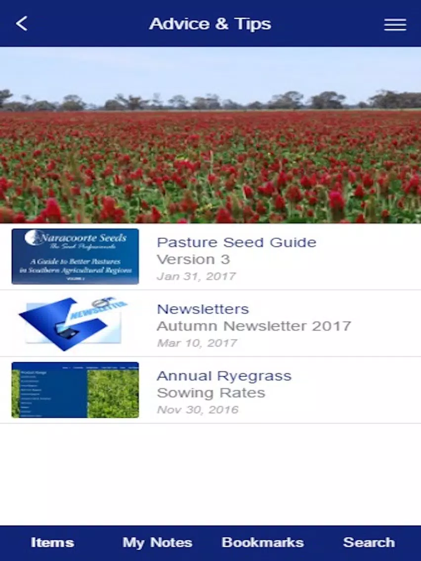 Naracoorte Seeds iPad Screenshots