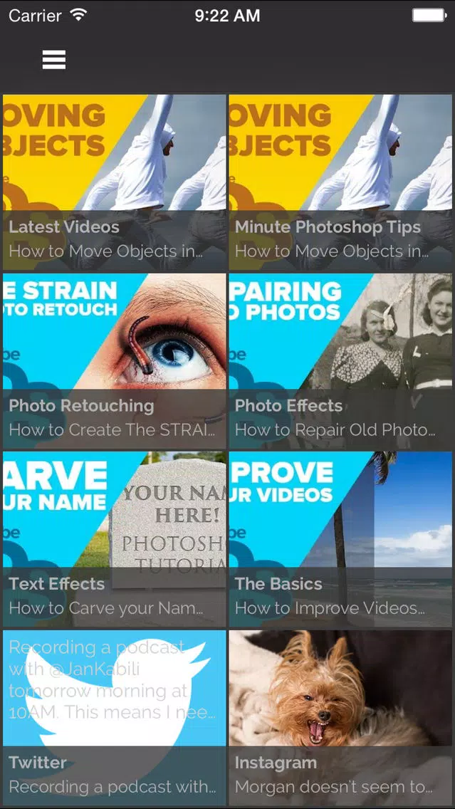 Video Tutorials for Photoshop Screenshots