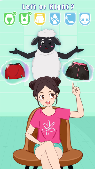 Ảnh chụp màn hình của Left Or Right: Anime Dress Up