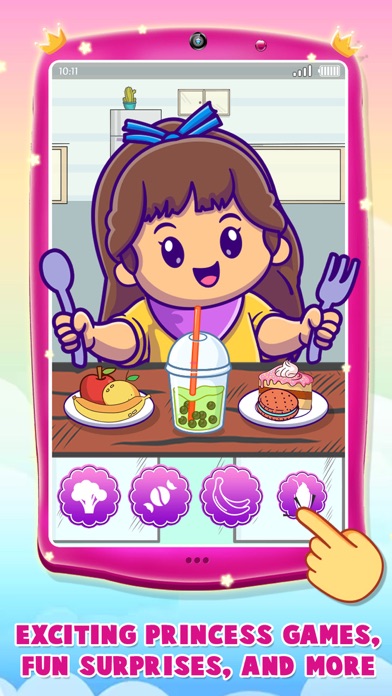 Capturas de tela do Pink Princess Phone for Girls