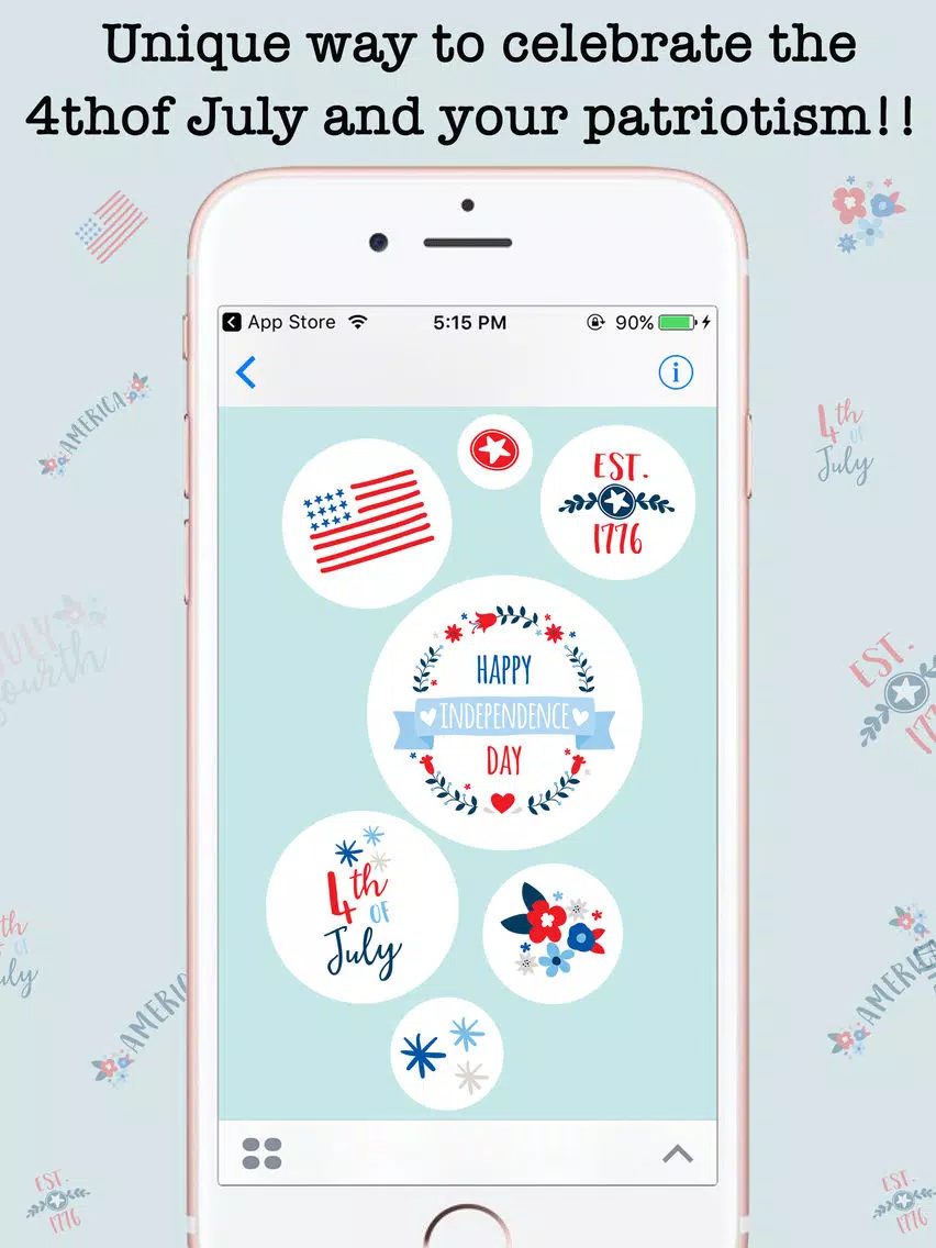 Animated 4th Of July Stickers For iMessage iPad Screenshots