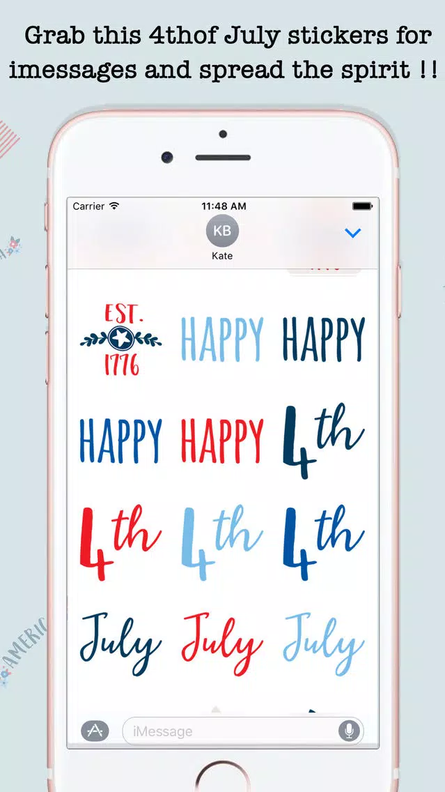 Animated 4th Of July Stickers For iMessage Screenshots