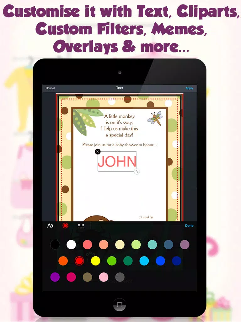 Zrzuty ekranu Baby Shower Cards & Invitations iPad