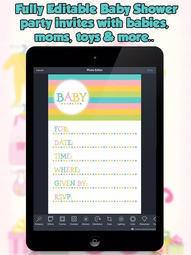 Zrzuty ekranu Baby Shower Cards & Invitations iPad