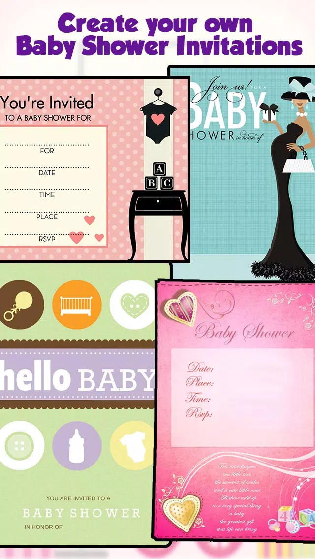 Zrzuty ekranu Baby Shower Cards & Invitations