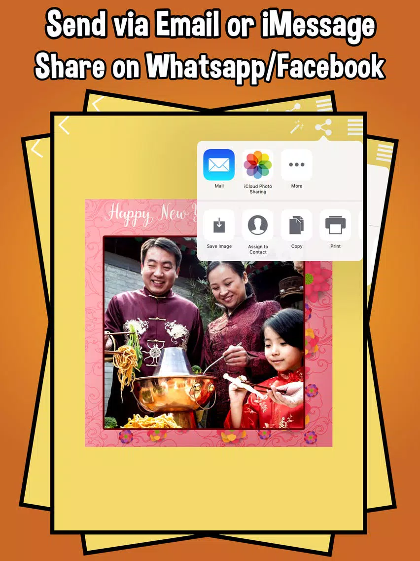 Chinese New Year Frames Photo Editor & Collage iPad Screenshots