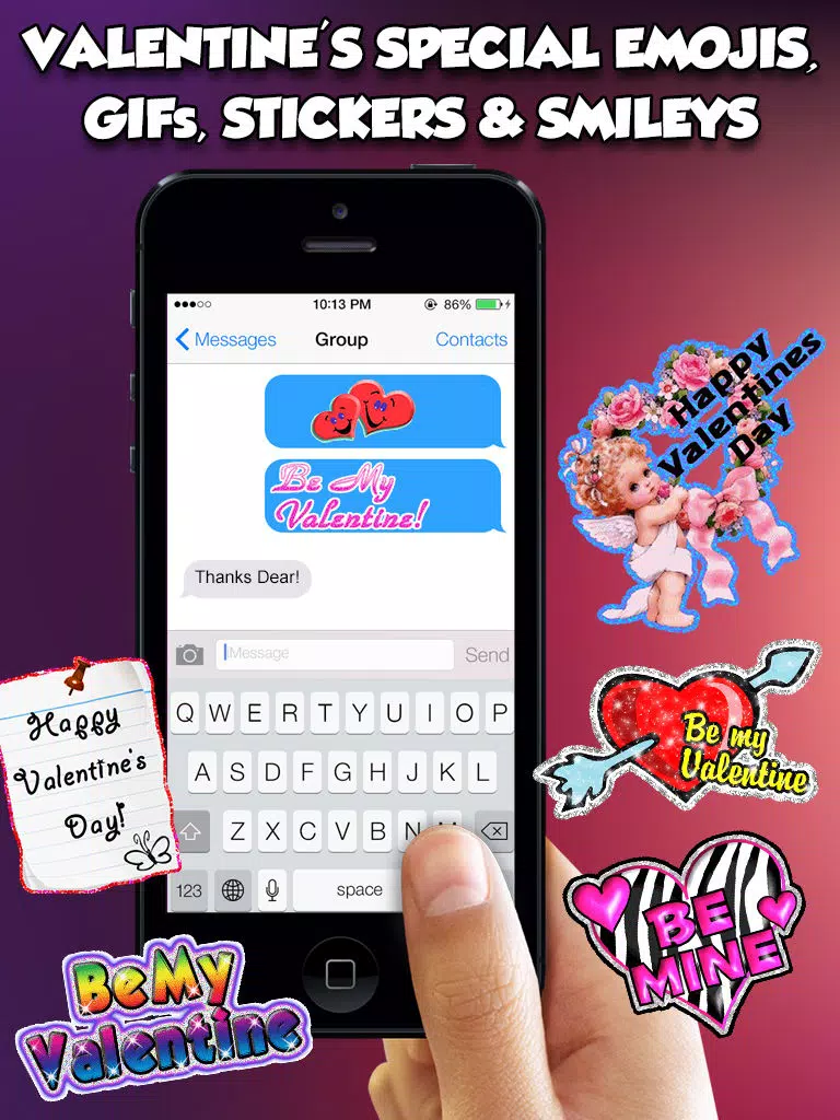 Zrzuty ekranu Valentine's Day 3d Emojis & GIFs iPad