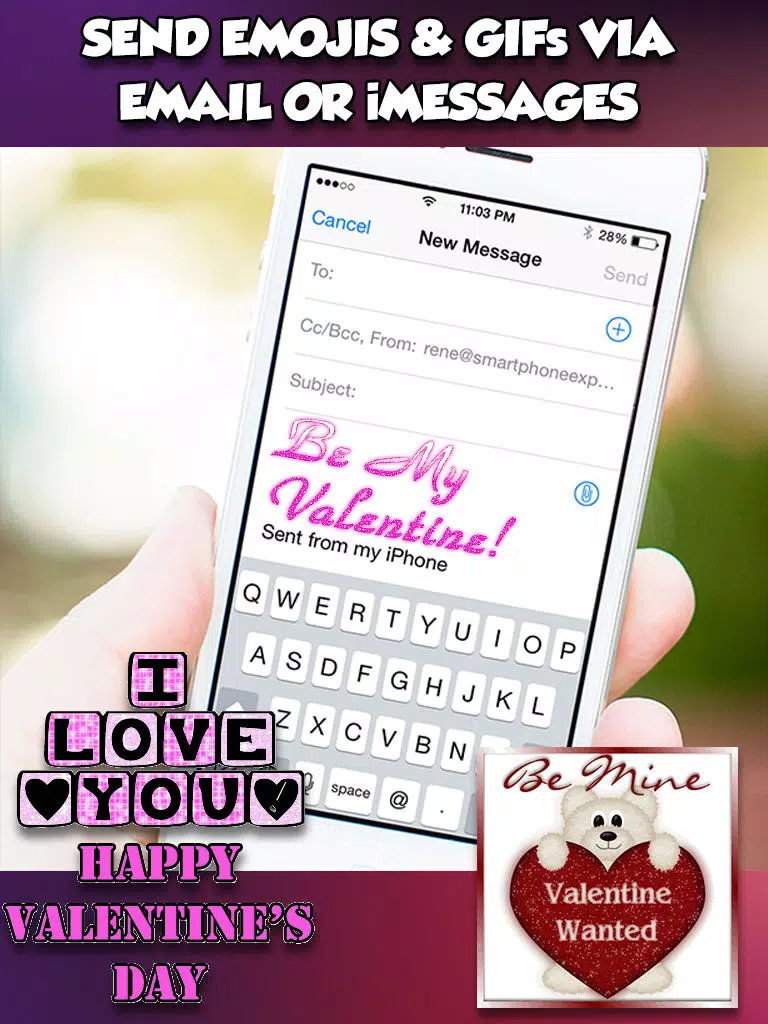 Zrzuty ekranu Valentine's Day 3d Emojis & GIFs iPad