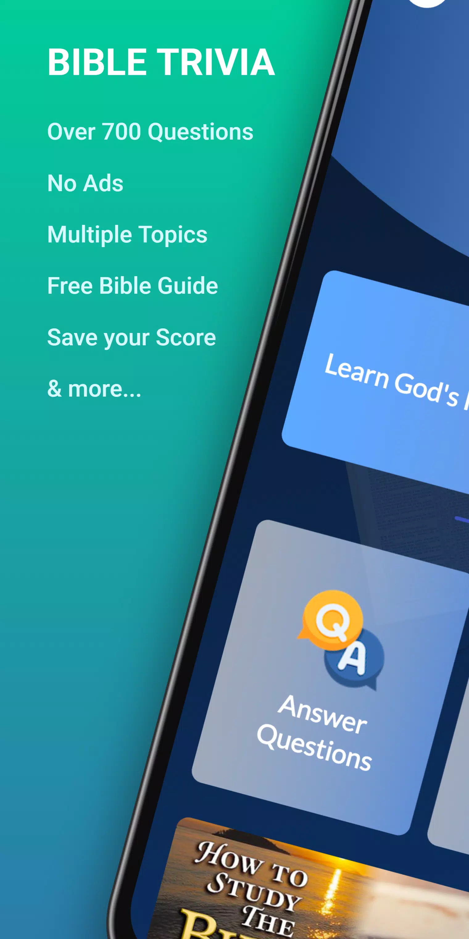 Capturas de tela do Bible Trivia
