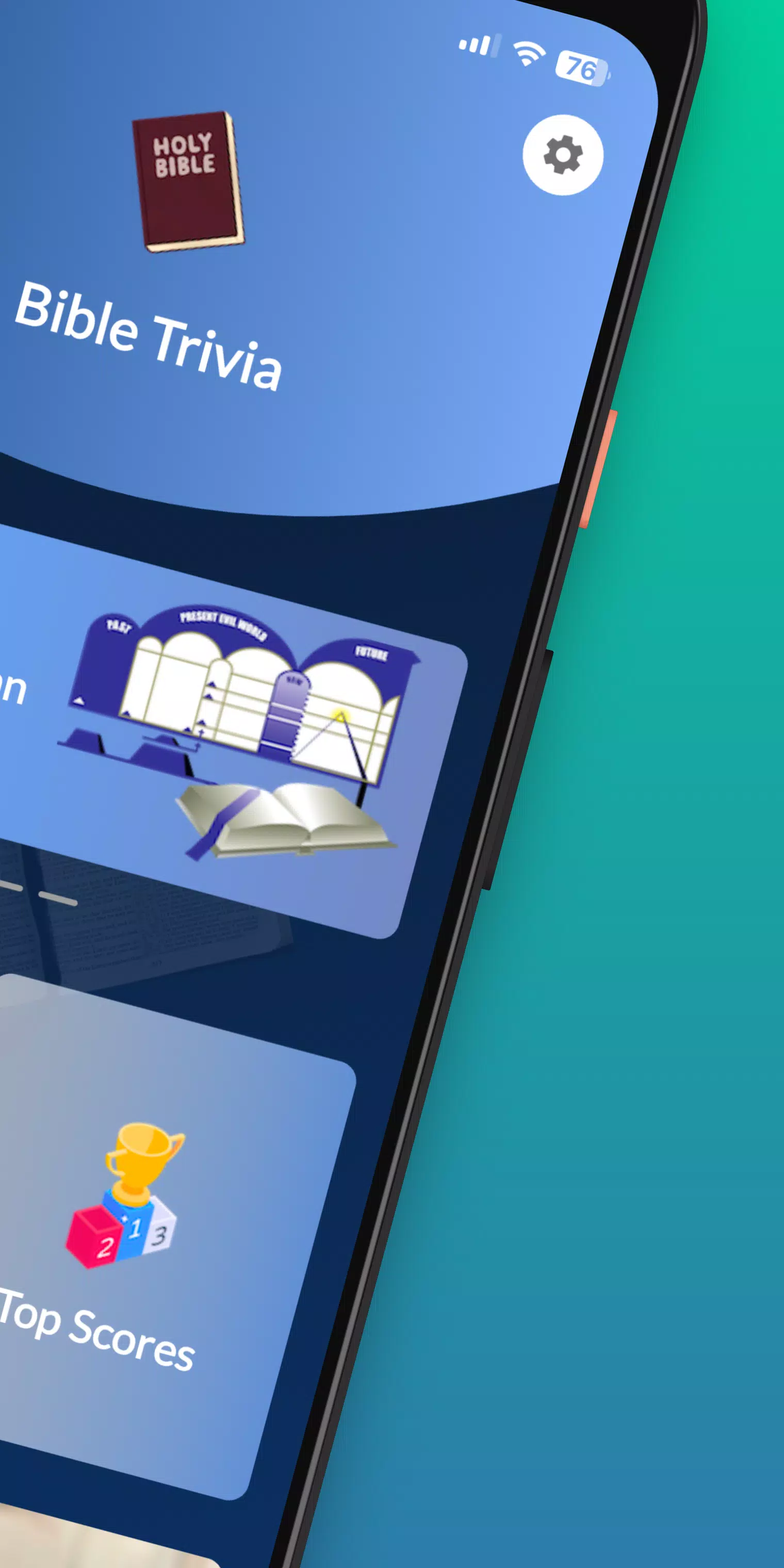 Capturas de tela do Bible Trivia