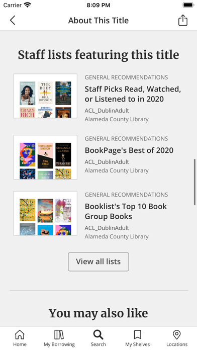 Alameda County Library Screenshots