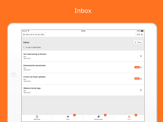 Bibliotheek Wise iPad Screenshots